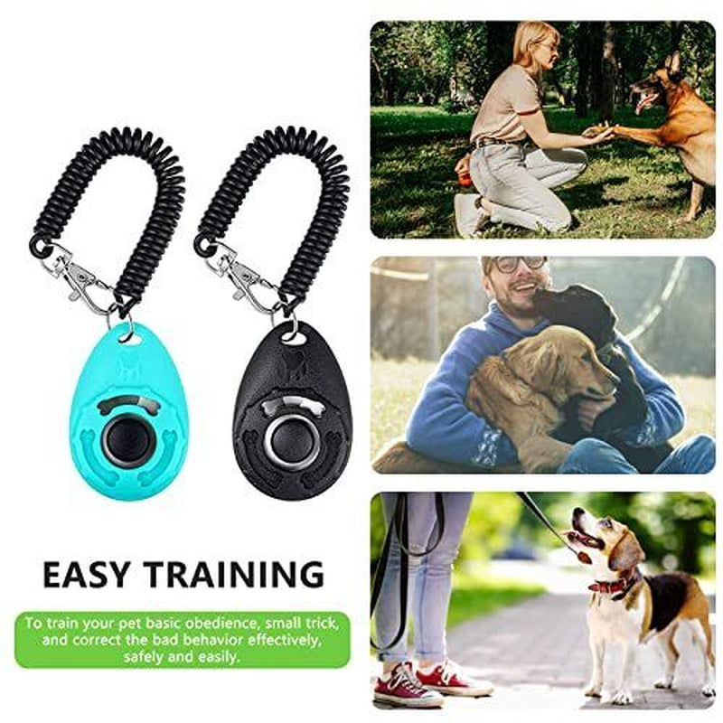 Dog Treat Pouch with 2 Clicker Training Pieces - Wear 3 Ways, Black