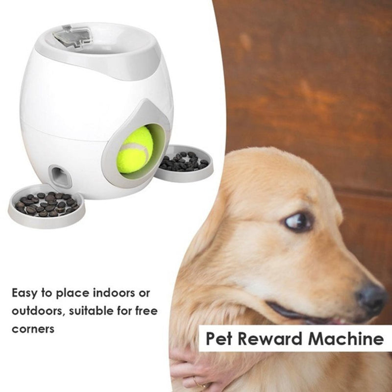 Automatic Pet Feeder Fetch Tennis Ball Dog Training Toys Interactive Throwing Ball Machine