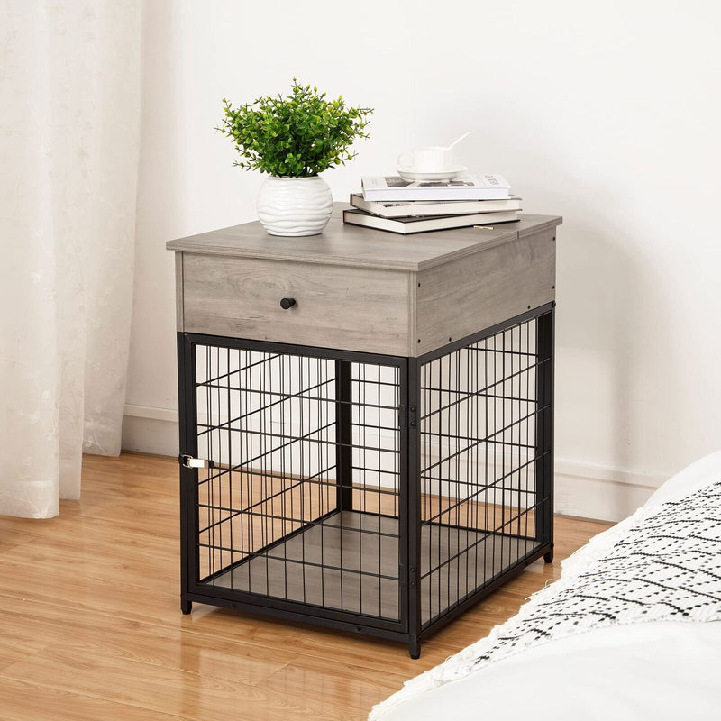 Furniture Dog Crates Style Wood Dog Kennel End Table Dog House Indoor Use