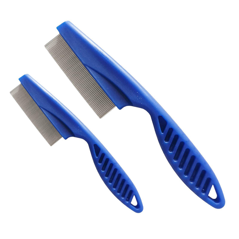 2Pcs/Set Pet Flea Combs Flea Tick Lice Fine Tooth Grooming Comb for Cat Dog