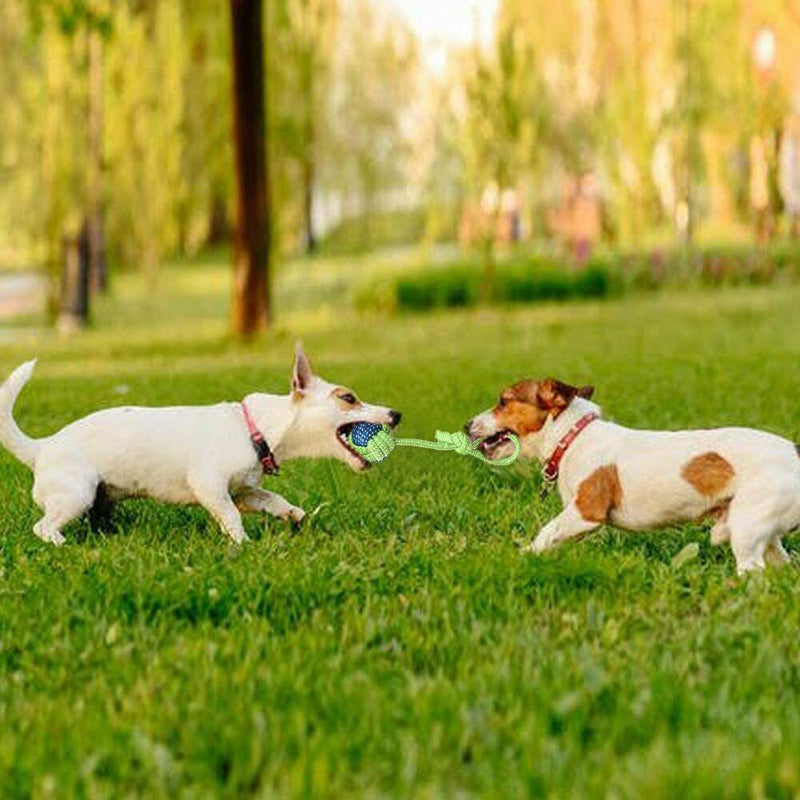 7Pcs Dog Rope Toys Braided Rope Chew Play for Aggressive Chewers Lot Ball Toys