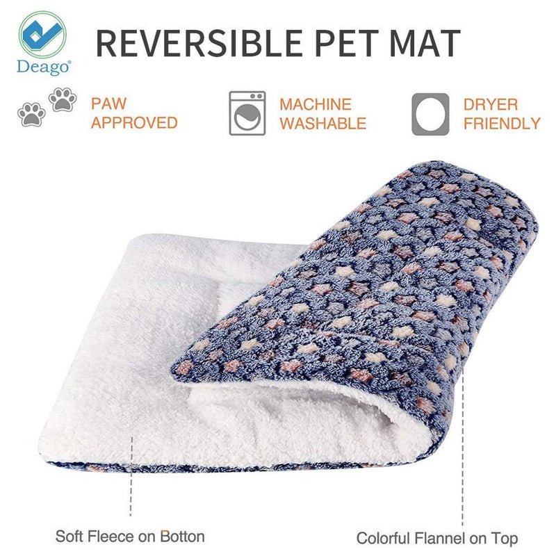 Ultra Soft Pet Dog/Cat Bed | Reversible Fleece Crate Bed Mat | Pet Bed Liner Blankets Covers for Large Small Medium Dog Cat