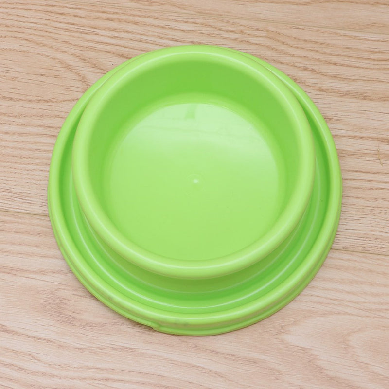 Circle Pet Food Bowls Anti-Ant Dog Feeding Dishs for Puppy and Cat (Green)