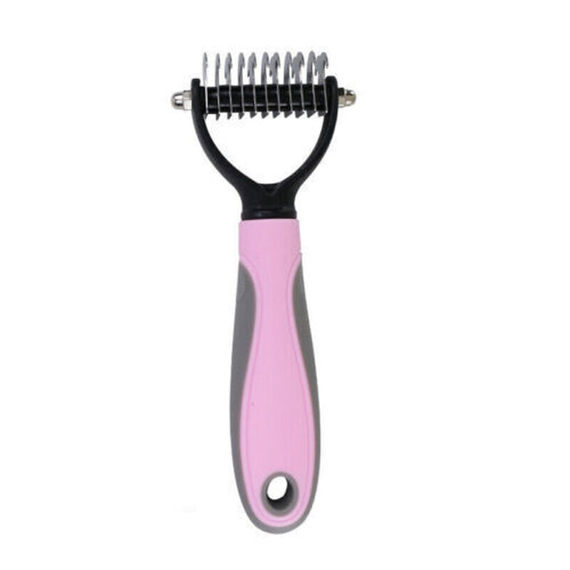 Professional 2 Sided Undercoat Dog Cat Shedding Comb Brush Pet Grooming Tool