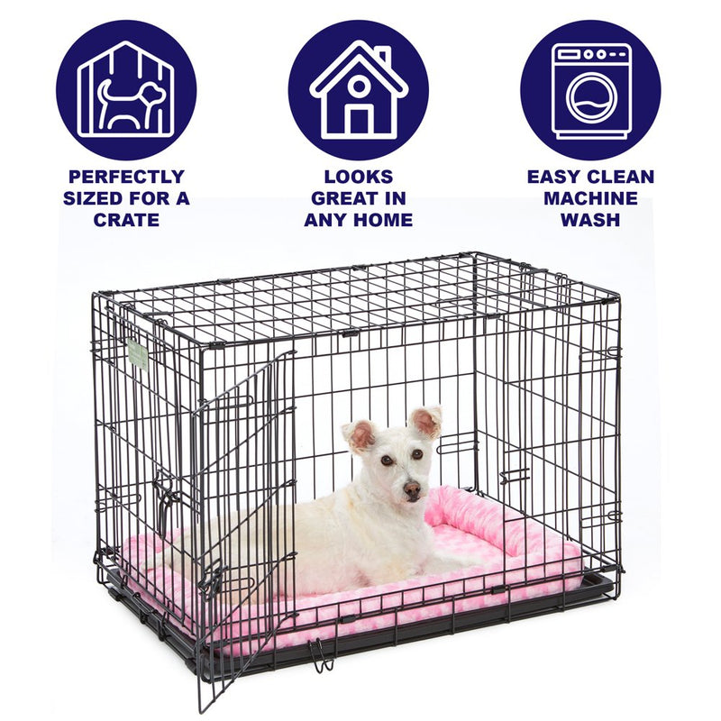 Midwest Quiettime Pet Bed & Dog Crate Mat, Pink, 24"