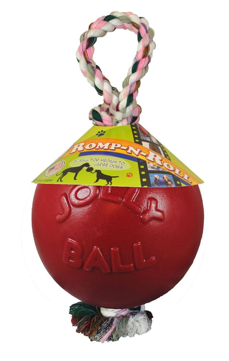 Jolly Pets Romp-N-Roll Ball for Dogs Red 4.5 Inch