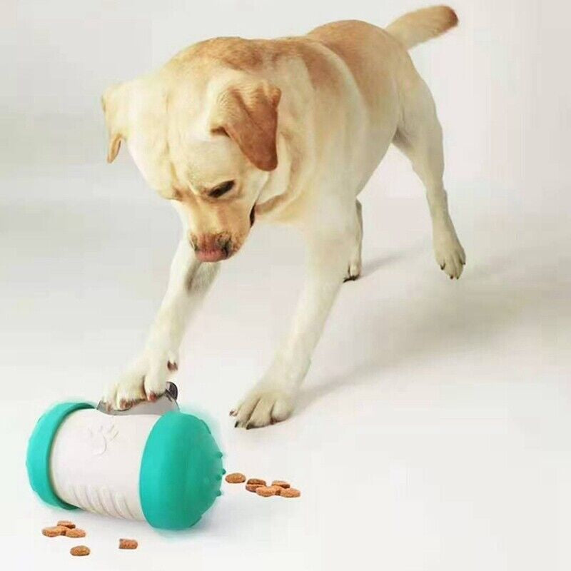 Automatic Pet Feeder Dog Cat Food Dispenser Tumbler Bowl Interactive Ball Toy