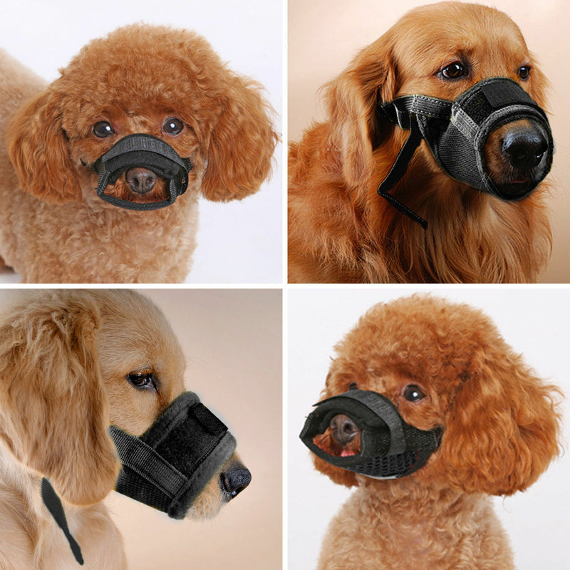 NEW Pet Dog Mask Bark Bite Mesh Mouth Muzzle Grooming anti Stop Chewing USA SELL