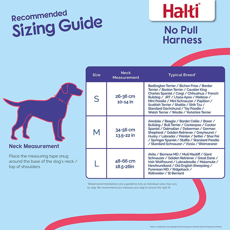 HALTI No Pull Harness Size Medium, Bestselling Professional Dog Harness to Stop Pulling on the Lead, Easy to Use, Anti-Pull Training Aid, Adjustable, Reflective and Breathable, for Medium Dogs