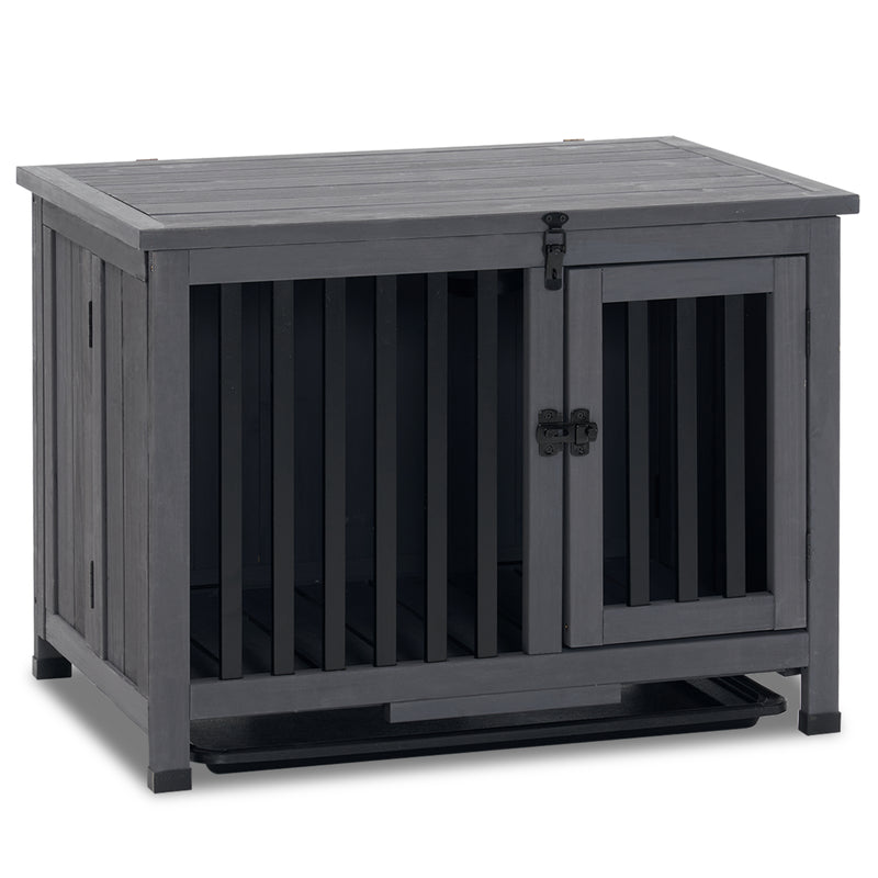 Lovupet Wooden Dog Crate Furniture, No Assembly Portable Small Pet Crate, 0651