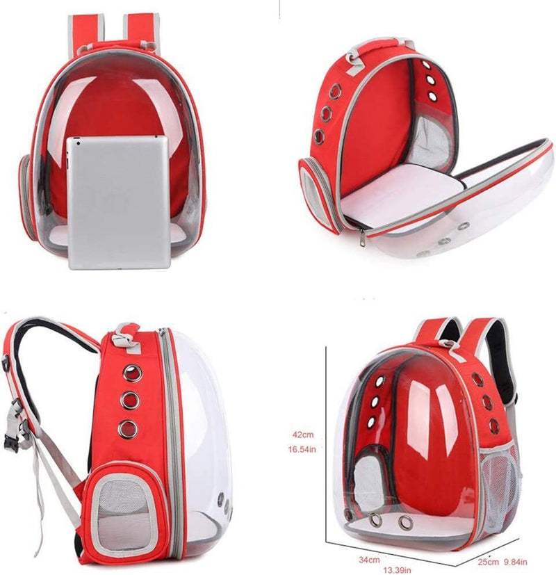 Pet Portable Carrier Backpack Space Capsule Travel Dog Cat Bag Transparent