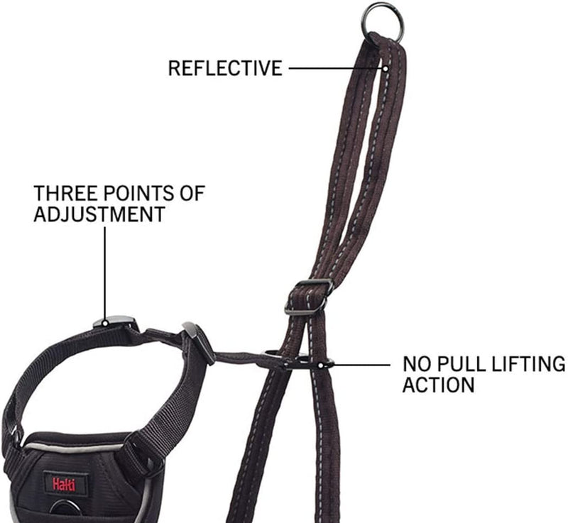 Halti No Pull Harness and Training Lead Combination Pack, Stop Dog Pulling on Walks with Halti, Includes Medium Halti No Pull Harness and Double Ended Lead