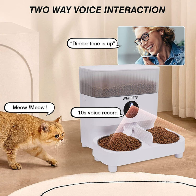 Automatic Cat Feeder Wifi Pet Feeder with 1080P Camera Auto Dog Food Dispenser