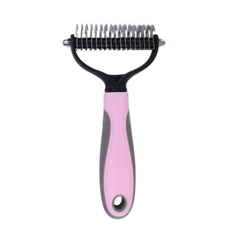 Professional 2 Sided Undercoat Dog Cat Shedding Comb Brush Pet Grooming Tool