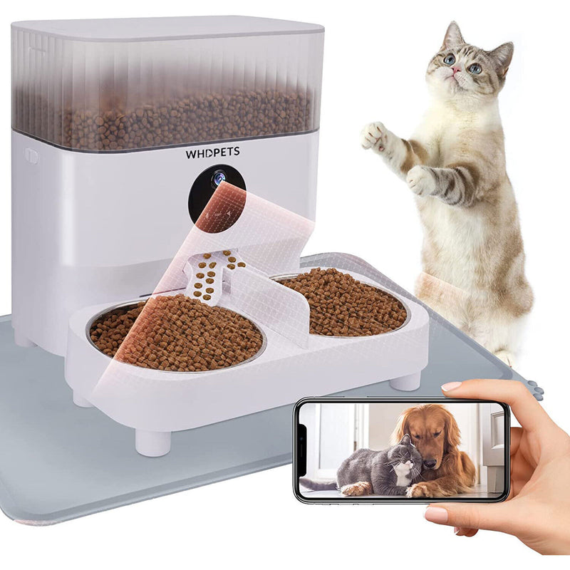 Automatic Cat Feeder Wifi Pet Feeder with 1080P Camera Auto Dog Food Dispenser