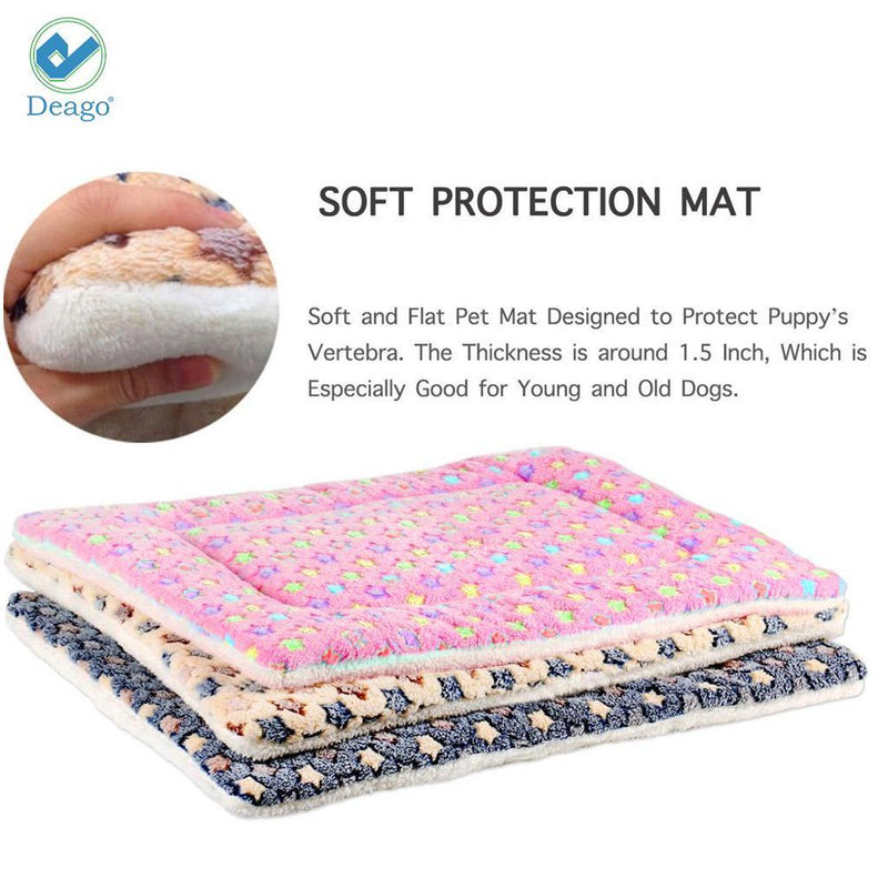 Ultra Soft Pet Dog/Cat Bed | Reversible Fleece Crate Bed Mat | Pet Bed Liner Blankets Covers for Large Small Medium Dog Cat