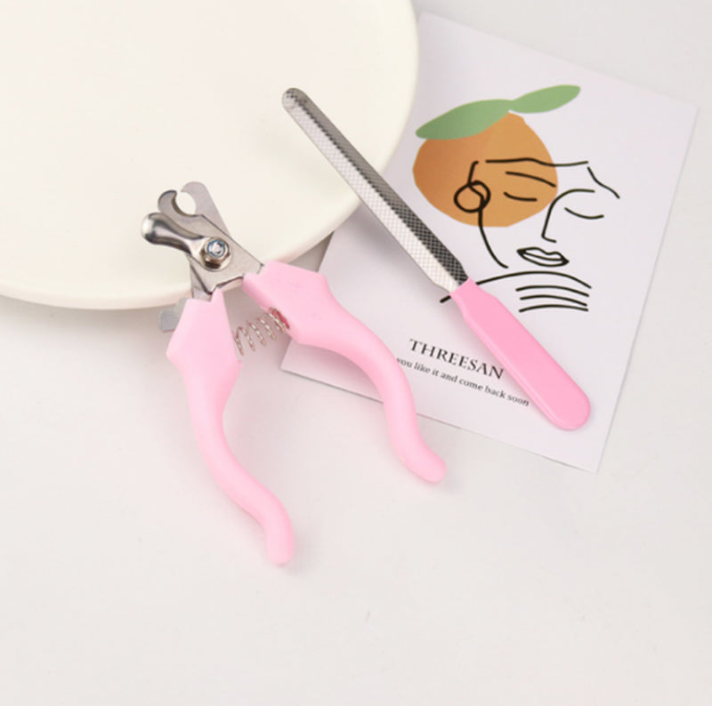 2Set Pet Nail Clipper Scissors with Nail File Pet Dog Cat Nail Toe Claw Clippers