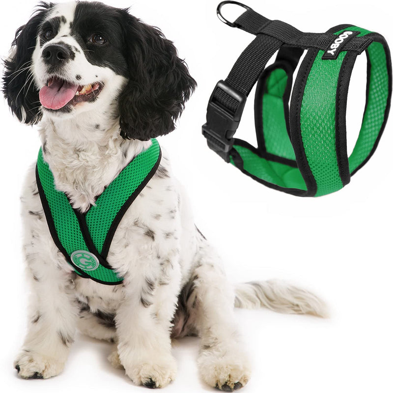 Gooby Comfort X Head in Harness - Black, Large - No Pull Small Dog Harness, Patented Choke-Free X Frame - Perfect on the Go Dog Harness for Medium Dogs No Pull or Small Dogs for Indoor and Outdoor Use