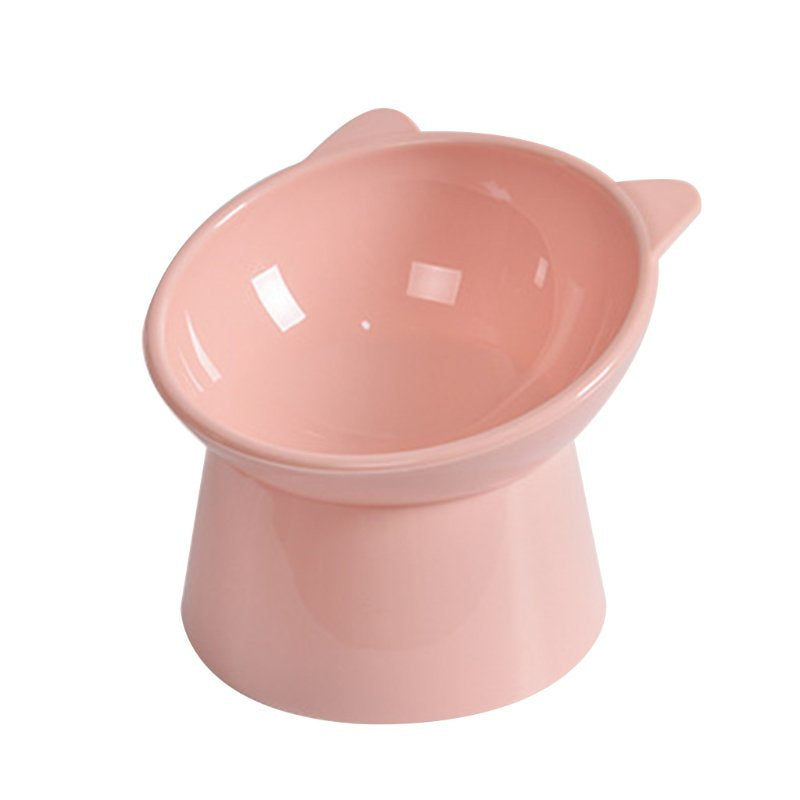 Cat Elevated Bowls 45° Tilted Raised Dish Pet Feeding Bowl with Stand for Cats and Puppy Safe PP Material Easy to Clean