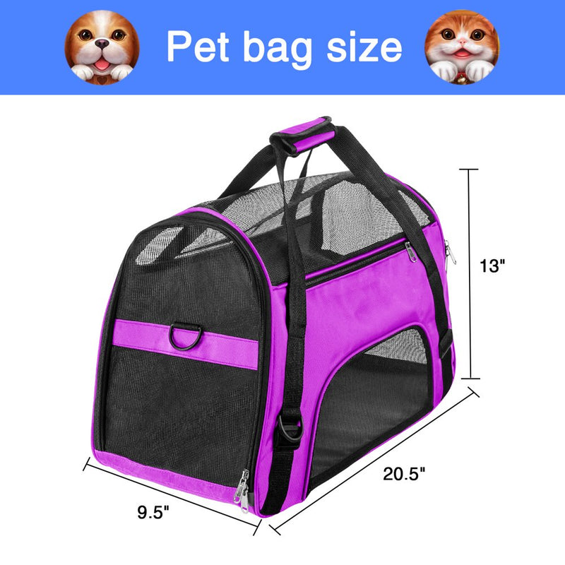 Perfrom Airline Approved Pet Carrier,Soft Sided Cat Carriers for Small Dog Cats and Small Animals