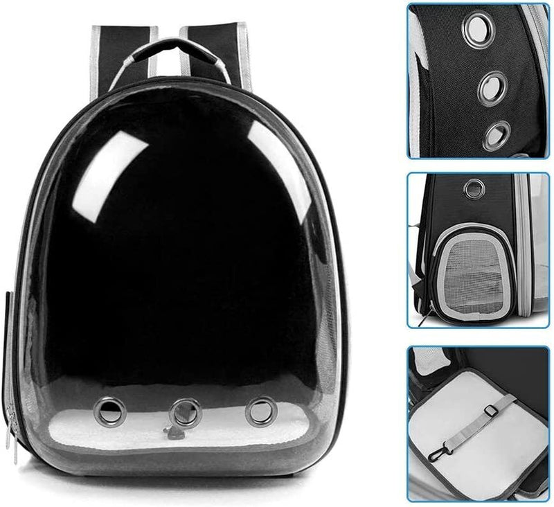 Pet Portable Carrier Backpack Space Capsule Travel Dog Cat Bag Transparent