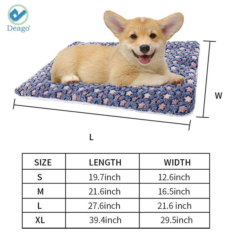 Ultra Soft Pet Dog/Cat Bed | Reversible Fleece Crate Bed Mat | Pet Bed Liner Blankets Covers for Large Small Medium Dog Cat