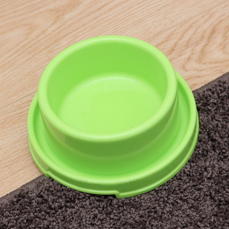 Circle Pet Food Bowls Anti-Ant Dog Feeding Dishs for Puppy and Cat (Green)