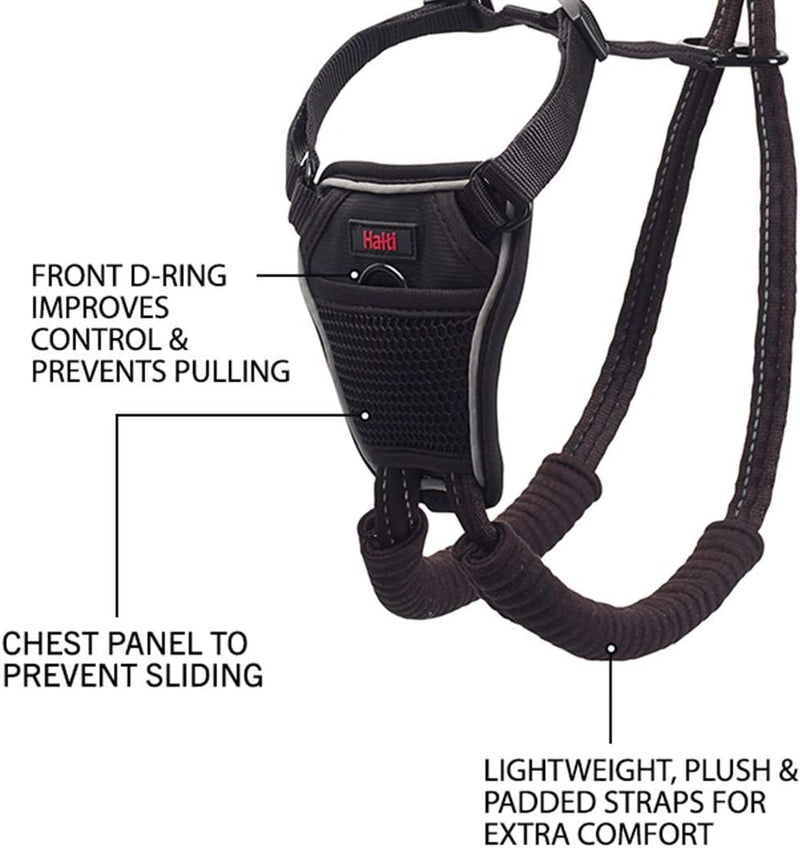 Halti No Pull Harness and Training Lead Combination Pack, Stop Dog Pulling on Walks with Halti, Includes Medium Halti No Pull Harness and Double Ended Lead