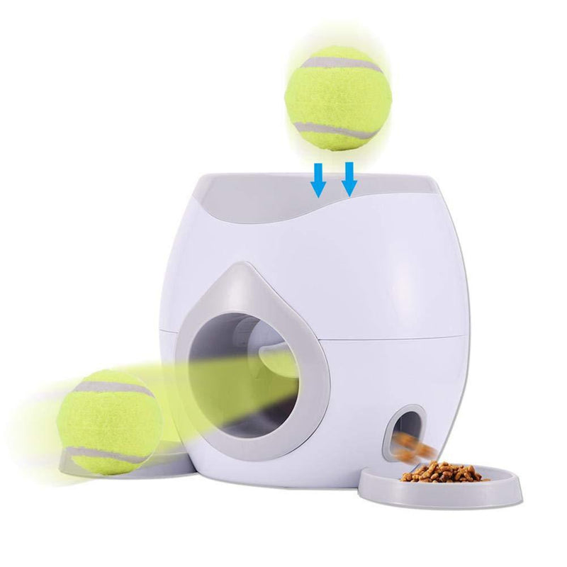 Automatic Pet Feeder Fetch Tennis Ball Dog Training Toys Interactive Throwing Ball Machine