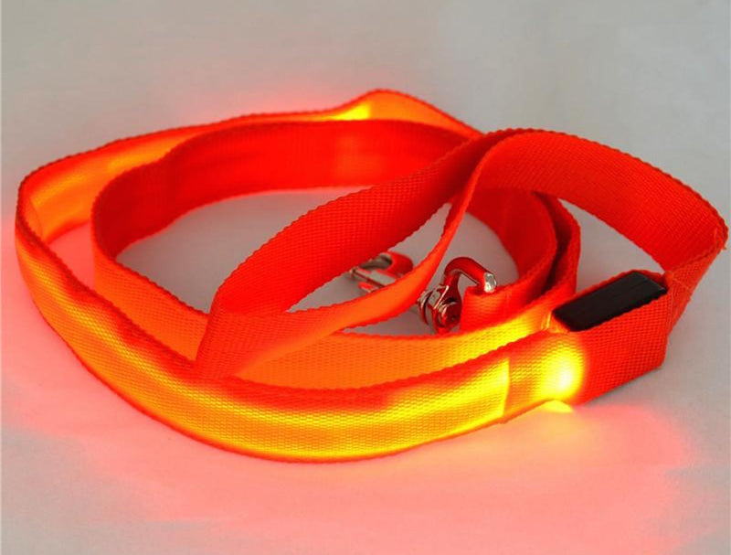 4FT LED PET GLOW-IN -THE-DARK LEASH Dog Cat Night Safety Neck Flash (1FT Light)