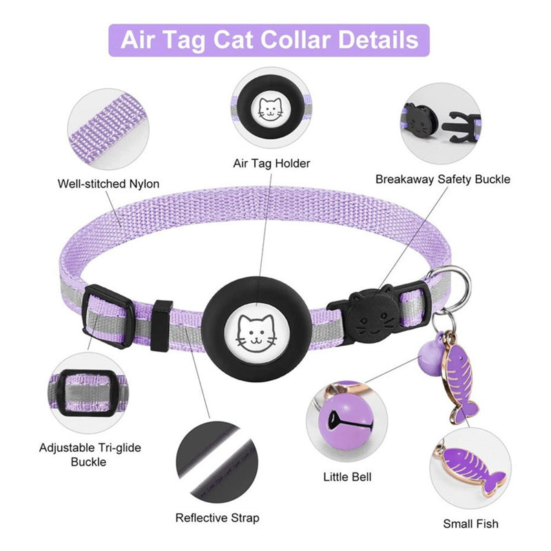 ✪ Cats Collar Waterproof Gps-Tracker Holder Collar Lightweight Safety Pet Collars