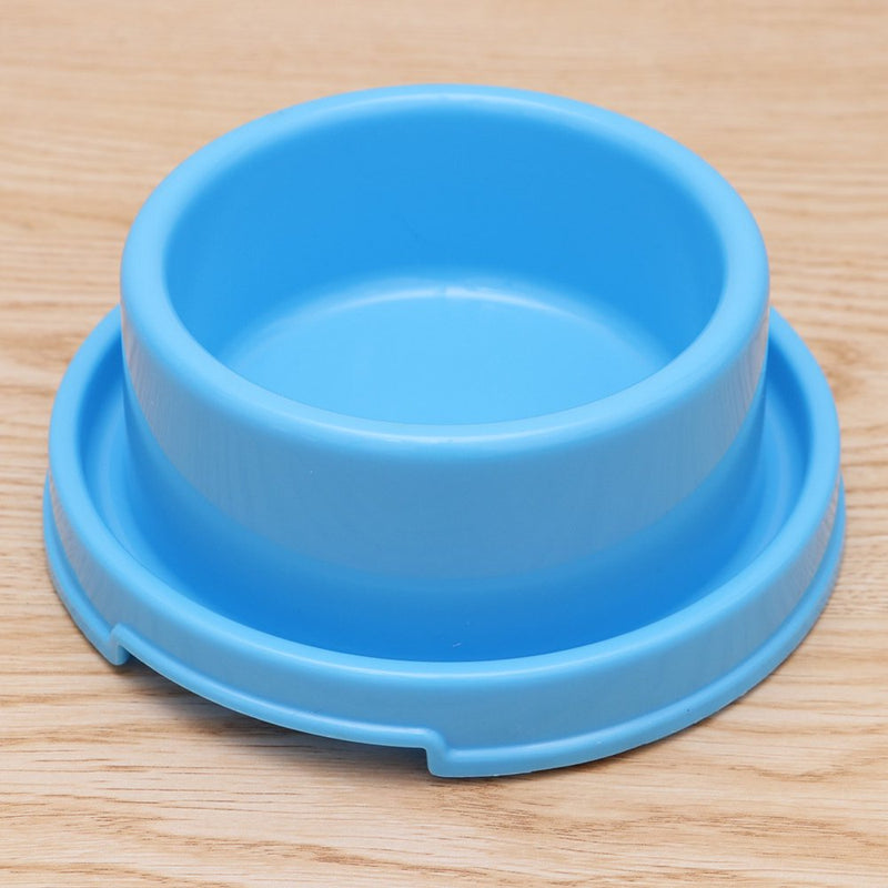 Circle Pet Food Bowls Anti-Ant Dog Feeding Dishs for Puppy and Cat (Blue)