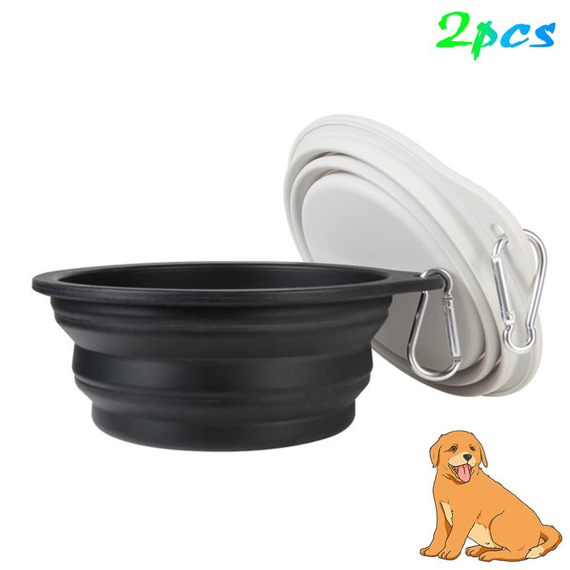 Collapsible Dog Bowl, Food Grade Silicone BPA Free, Foldable Expandable Cup Dish for Pet Cat Food Water Feeding Portable Travel Bowl