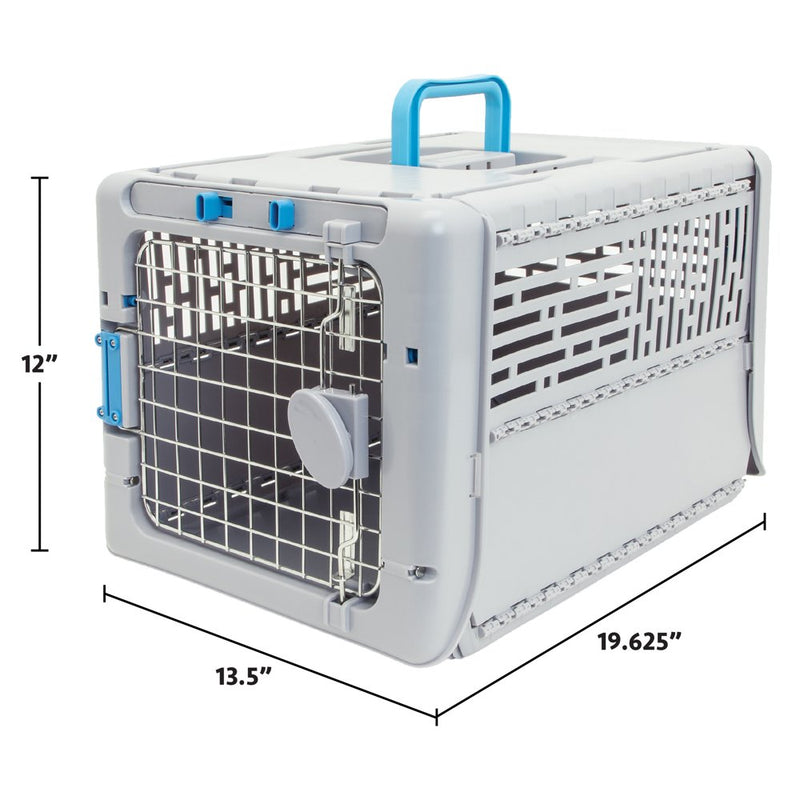 Sportpet Small 19" Collapsible Plastic Pet Kennel, Pet Carrier, Dog, Cat, Small Animal