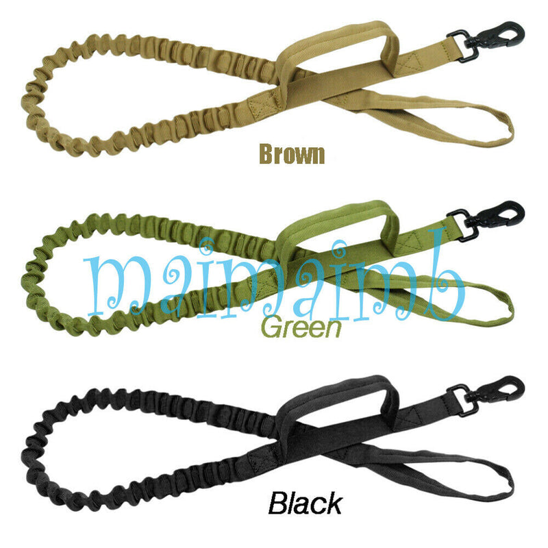 Military Tactical K9 Adjustable Heavy Duty Retractable Nylon Rope for Large Dog