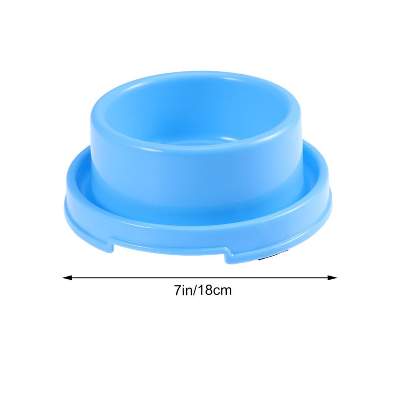 Circle Pet Food Bowls Anti-Ant Dog Feeding Dishs for Puppy and Cat (Blue)