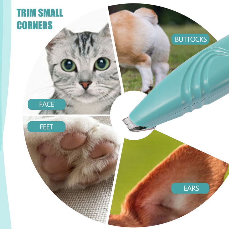 Dog Paw Fur Trimmer Low Noise Cordless Electric Pet Hair Clippers for Cats Dogs