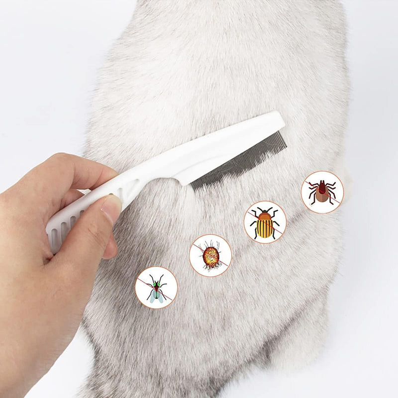 2Pcs/Set Pet Flea Combs Flea Tick Lice Fine Tooth Grooming Comb for Cat Dog