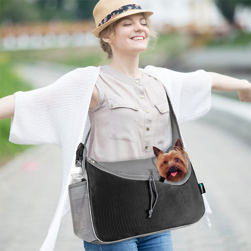 Dog Sling Carrier Bag Mesh Backpack Pet Cat Puppy Comfort Travel Tote Shoulder