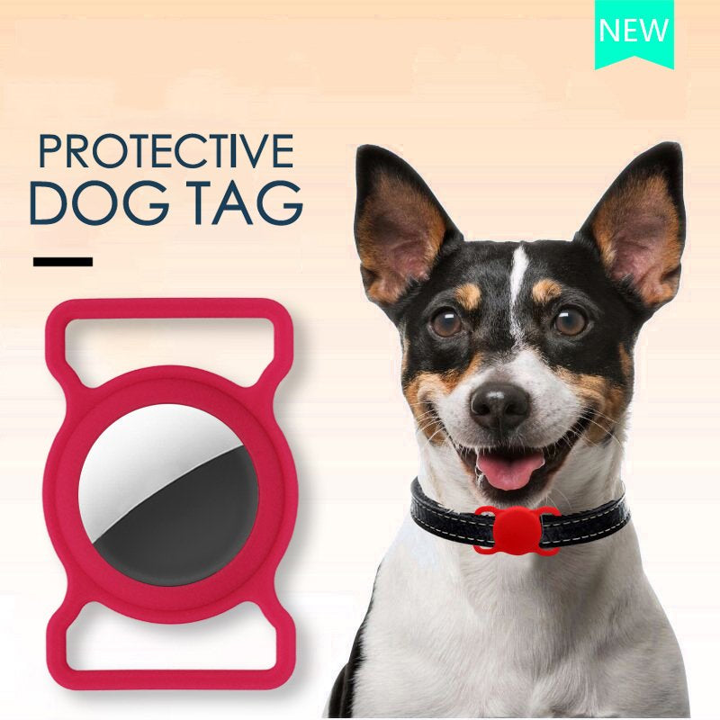 2 PCS Airtag Protector, Pet Silicone Protective Case for Apple Airtag GPS Finder Dog Cat Collar Loop, Pet Loop Holder for Air_Tag, for Apple Locator Tracker Anti-Lost Device (2 Pcs)