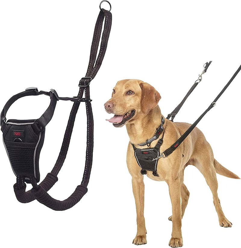 HALTI No Pull Harness Size Medium, Bestselling Professional Dog Harness to Stop Pulling on the Lead, Easy to Use, Anti-Pull Training Aid, Adjustable, Reflective and Breathable, for Medium Dogs