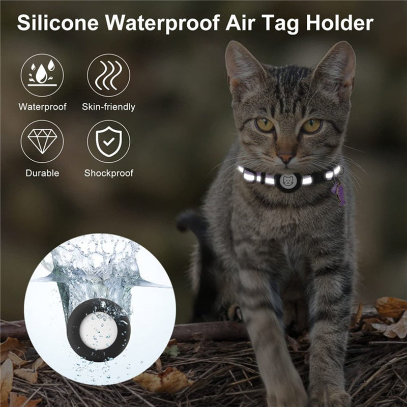 ✪ Cats Collar Waterproof Gps-Tracker Holder Collar Lightweight Safety Pet Collars