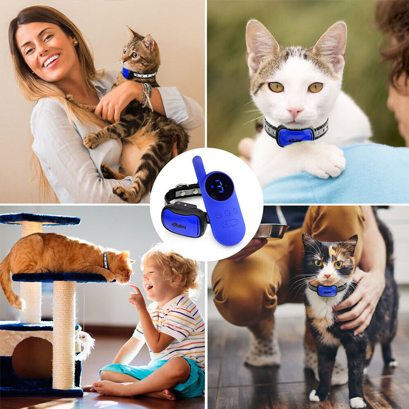 Vibrating Cat Collar - NO Shock - Cat Training Collar W/ Remote - Fits All Cats