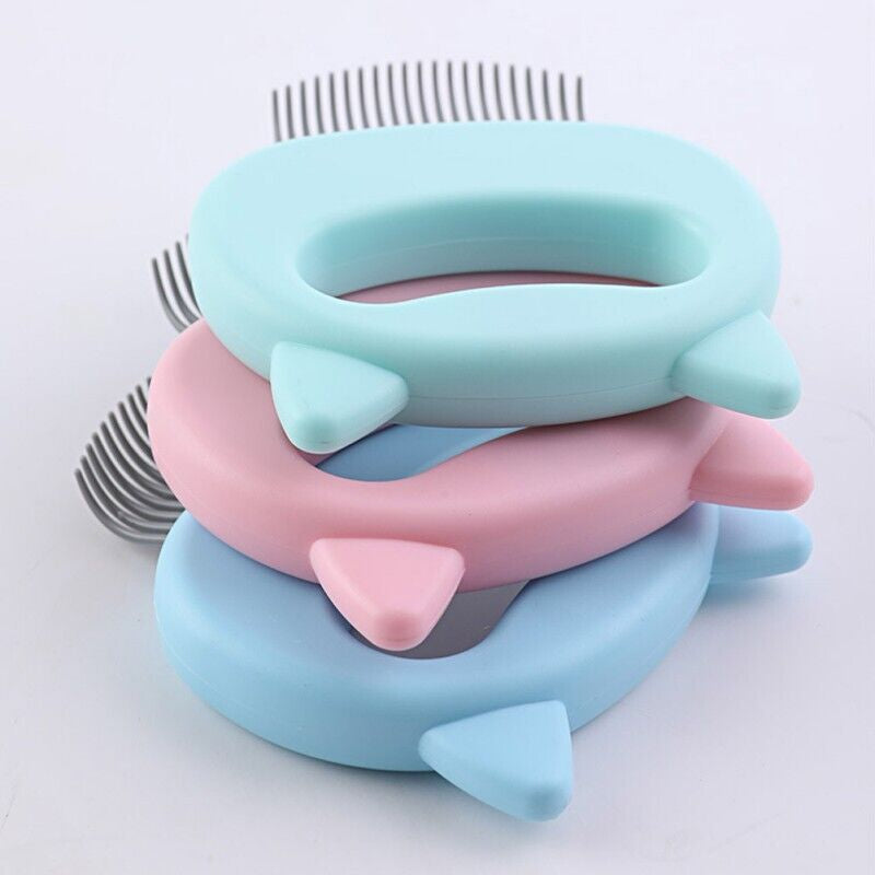 Pets Cat Dog Massage Shell Comb Grooming Hair Removal Shedding Cleaning Brush