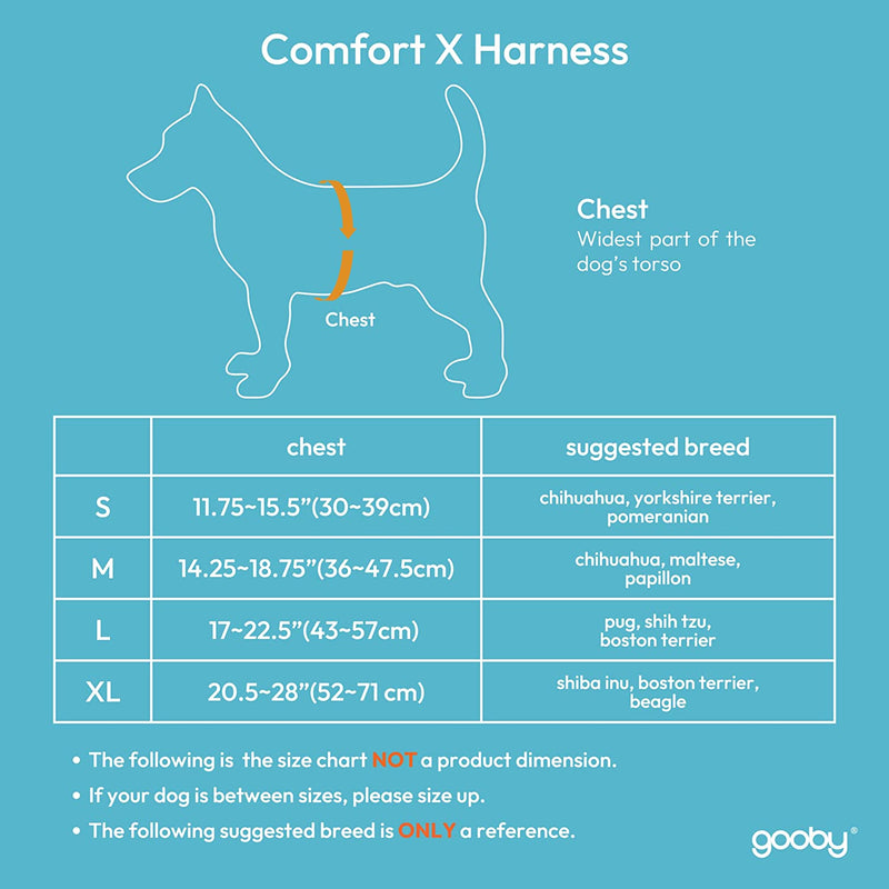 Gooby Comfort X Head in Harness - Black, Large - No Pull Small Dog Harness, Patented Choke-Free X Frame - Perfect on the Go Dog Harness for Medium Dogs No Pull or Small Dogs for Indoor and Outdoor Use