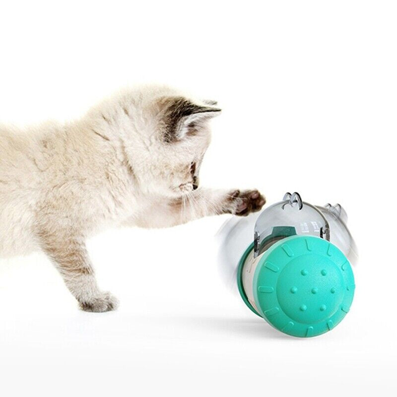 Automatic Pet Feeder Dog Cat Food Dispenser Tumbler Bowl Interactive Ball Toy