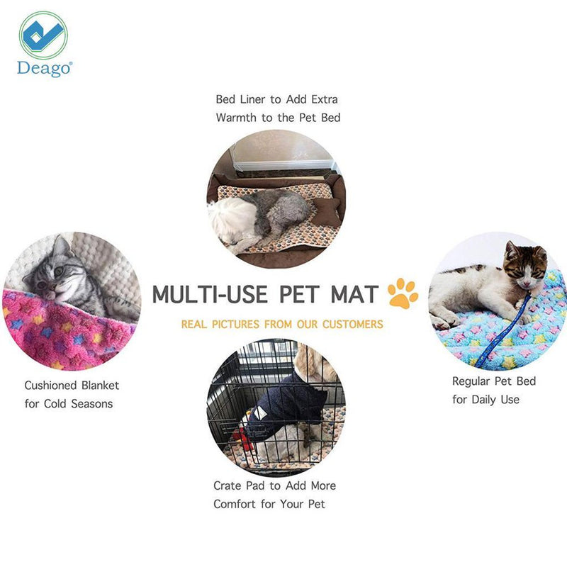 Ultra Soft Pet Dog/Cat Bed | Reversible Fleece Crate Bed Mat | Pet Bed Liner Blankets Covers for Large Small Medium Dog Cat