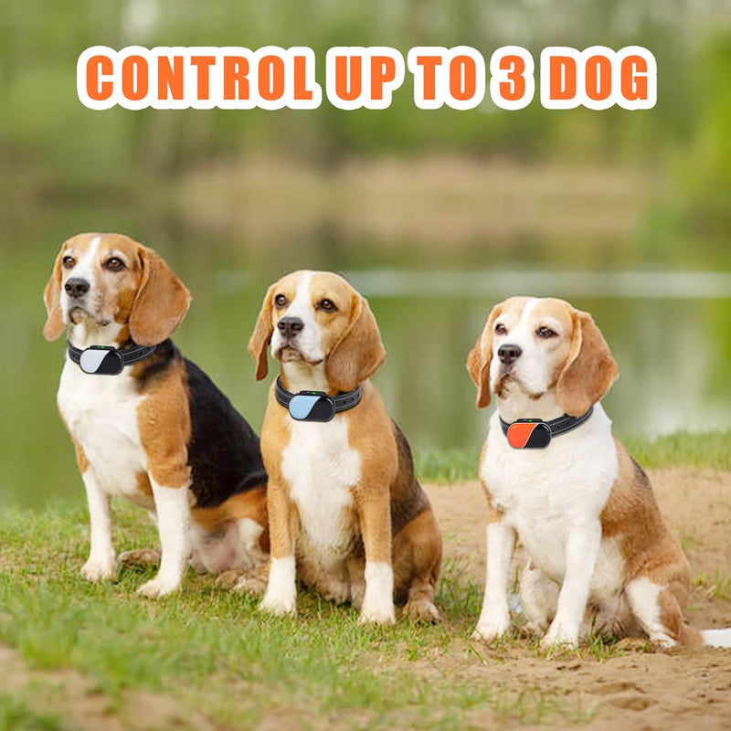 Shock Collar with Remote for 3 Dogs ,Rechargeable Dog Training Collar 1000Ft ,IPX7 Waterproof ,3 Modes Beep Vibration Shock for Small Medium Large Dogs