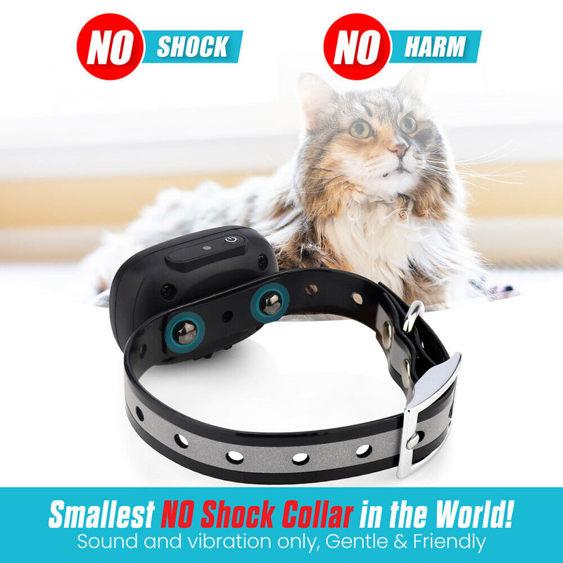 Vibrating Cat Collar - NO Shock - Cat Training Collar W/ Remote - Fits All Cats