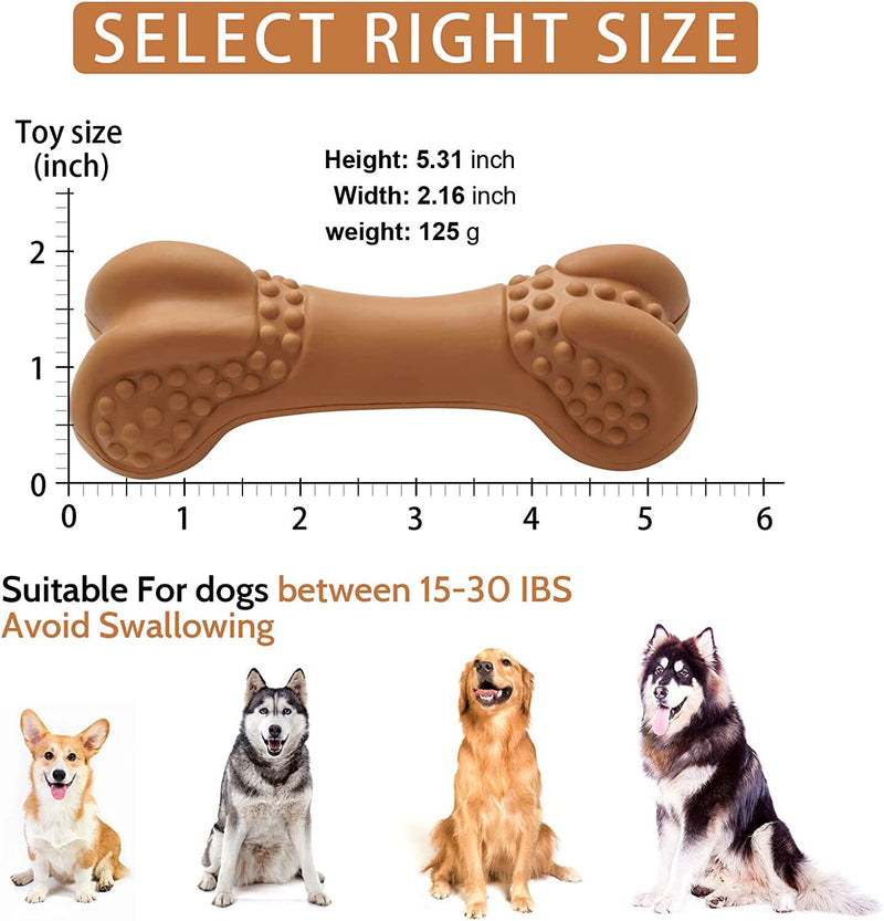 Pet Dogs Chew Toys for Aggressive Chewers, Indestructible Bone Toy, Beef Flavor